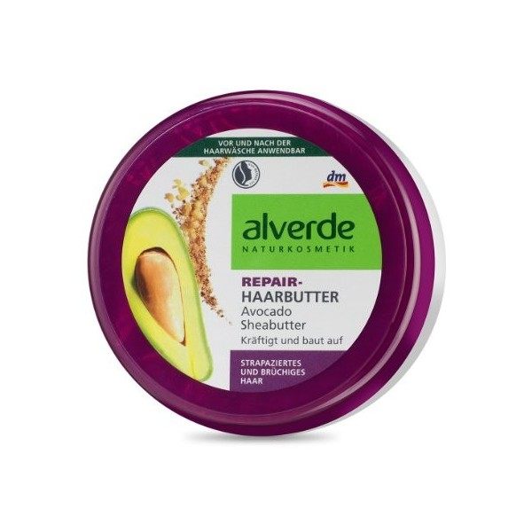 Alverde Natural Cosmetic Alverde - Repair - Beurre pour les cheveux - Beurre de Karité & Avocat Bio - 200 ml