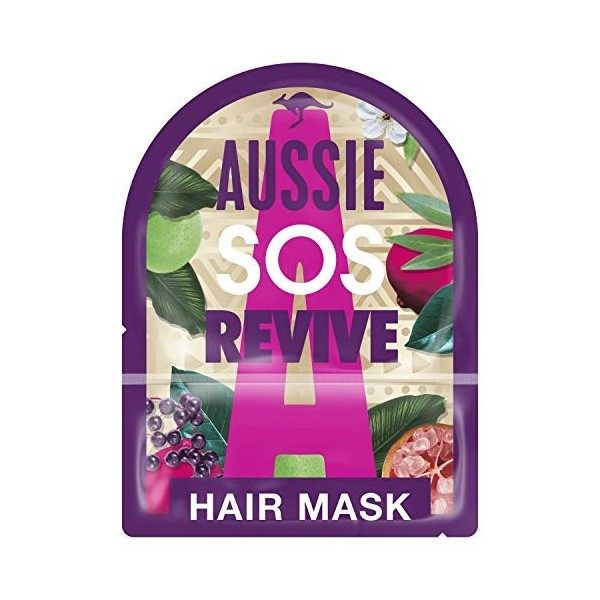 Aussie, sos revive masque cheveux et charlotte pour cheveux, ravivez vos boucles ternes avec un mélange de super-aliments d’a