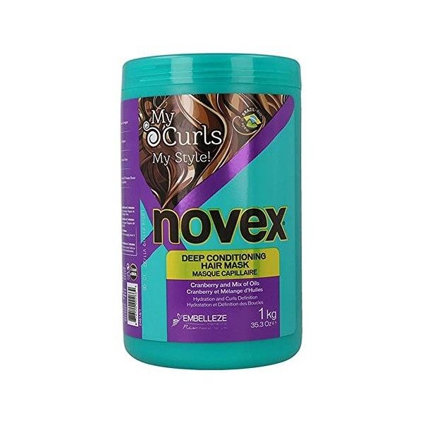 Novex&nbsp;–&nbsp;Masque hydratant Novex qui définit les boucles, traitement profond, 1 kg