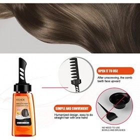 Masque pour cheveux, Masque capillaire à la kératine, Crème Lissante Pour Cheveux Avec Peigne Contient Du Collagène, De Lhui