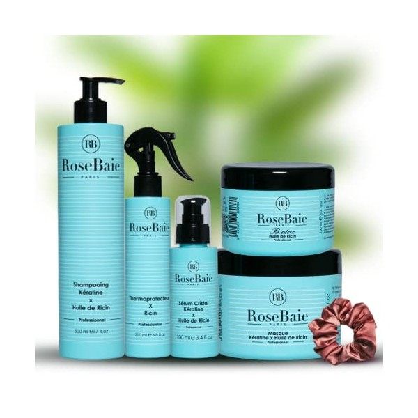 RoseBaie - Mon Kit Complet Ricin - 5 Produits +1 Chouchou De Couleurs Aléatoire Offert