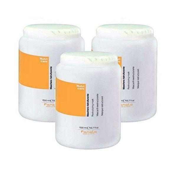 Lot de 3 masques restructurants Fanola Nutri Care - 1500 ml