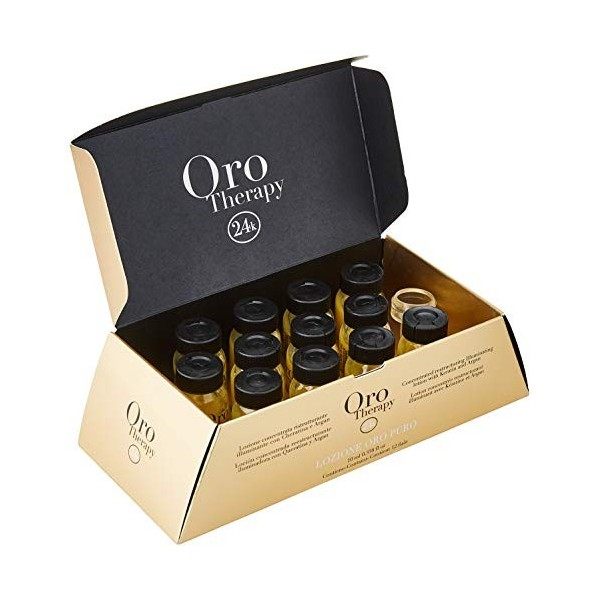 oro-therapy FANOLA Lotion Illuminatrice Cheveux Or Pur-10 ML X 12 PCS, Multicolor, 10 ML