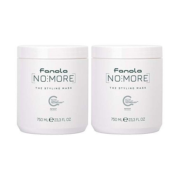 Fanola Masque de coiffure officiel No More 750 ml x 2