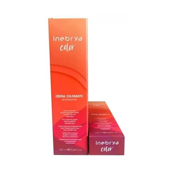 Inebrya Crema Colore permanente per Capelli Con Semi di Lino e Aloe Vera 100ml - 7/34 BIONDO DORATO Rame