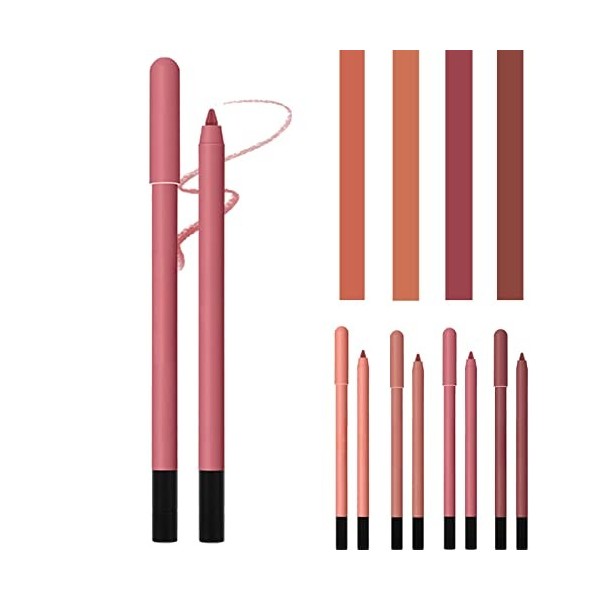 AONAT Professional Makeup Crayon à Lèvres Mat,Lip Liner,Crayon à Lévres au Tracé Précis,Crayon Automatique Contour Des Lèvres