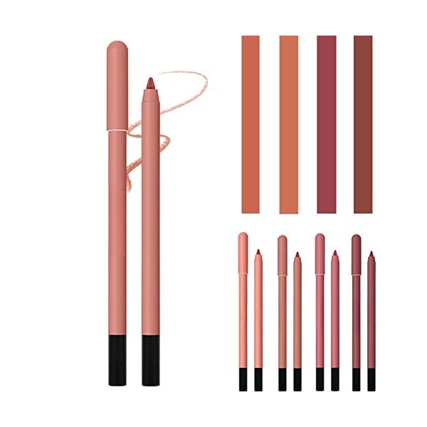 AONAT Professional Makeup Crayon à Lèvres Mat,Lip Liner,Crayon à Lévres au Tracé Précis,Crayon Automatique Contour Des Lèvres