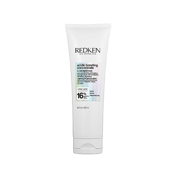 Redken, Masque Réparateur Démêlant 5 min, Pour Cheveux Abîmés Traités en Salon, Concentré en Soin Bonding à lAcide Citrique,