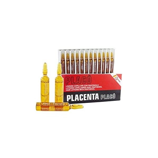 Placenta Placo pour la perte de cheveux pour un traitement intensif 24 fioles de 10,4 ml chacune 