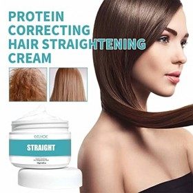 Maseaxi Crème Lissante Cheveux,Crème lissante au collagène pour Pointes fourchues Fizz, crème coiffante Professionnelle | Crè