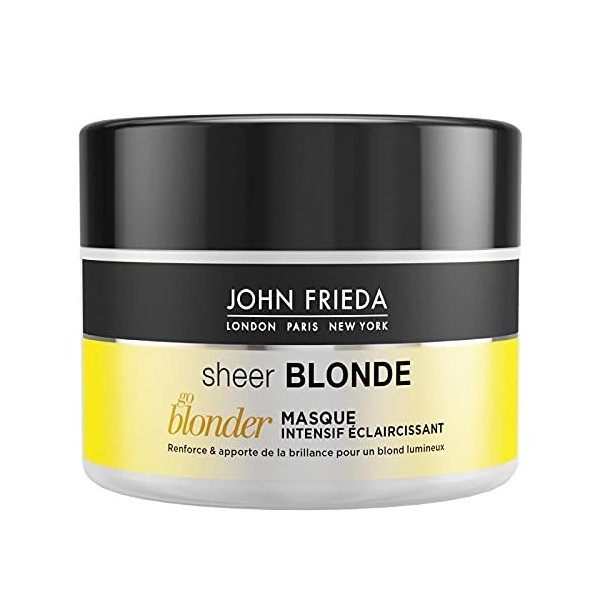 Masque Intensif Eclaircissant Go Blonder 250ml - Un soin capillaire John Frieda pour des cheveux éclatants de beauté - Lot De