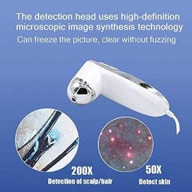 Détecteur de Peau et de Cuir chevelu, 11 Pouces dhumidité de lhuile de la Peau du Visage du follicule pileux avec Microscop