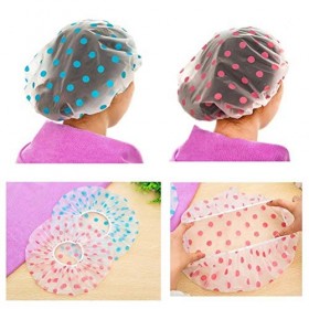Bonnet De Douche, 3 Pièces Douche Étanche Cap Bonnets de Bain Réutilisables&nbsp;avec Des Bandes Élastiques Pour Femmes Filles Dou