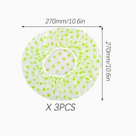 Bonnet De Douche, 3 Pièces Bonnet de Douche Imperméable, Bonnets de Bain Réutilisables, pour Douche, Spa, Maquillage