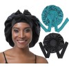 EBONNT 2Pcs Bonnet Satin Cheveux Nuit Bonnet en Soie pour Femmes Cheveux naturels Taille de tête Ajustable Bonnet de Nuit pou