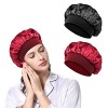 URAQT 2 Pieces Bonnet de Douche Etanche, Bonnet de douche réutilisable Élastique Bonnet de Douche Double Couche, Grand Access