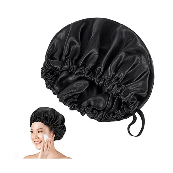 Bonnet De Nuit En Satin - Doublé En Satin - Réglable Pour Cheveux