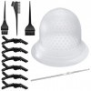FRIUSATE Bonnet en Silicone pour faire des mèches, Professionnel Chapeau de Teinture Highlight Chapeau de Coiffure Casquette 