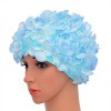 Medifier Bonnet de bain rétro pour femme Motif floral Multicolore