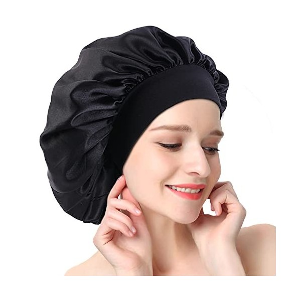 Bonnet Satin Cheveux Nuit, Bonnet De Nuit Satin, Bonnet Soie Cheveux Nuit Bonnet Cheveux Nuit pour Femmes