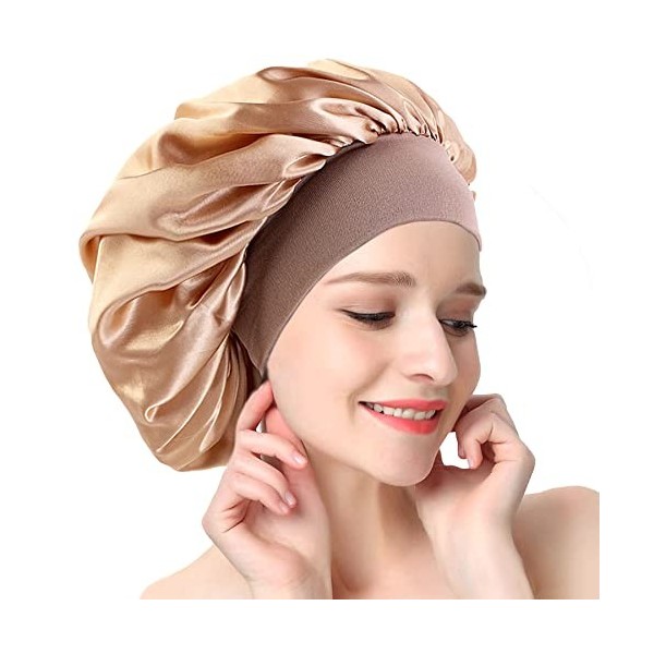 Bonnet Satin Cheveux Nuit, Bonnet De Nuit Satin, Bonnet Soie Cheveux Nuit Bonnet Cheveux Nuit pour Femmes