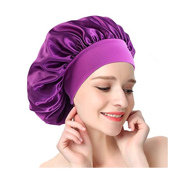 Bonnet Satin Cheveux Nuit, Bonnet De Nuit Satin, Bonnet Soie Cheveux Nuit Bonnet Cheveux Nuit pour Femmes