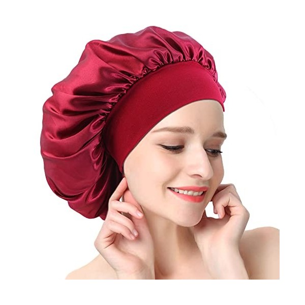 Bonnet Satin Cheveux Nuit, Bonnet De Nuit Satin, Bonnet Soie Cheveux Nuit Bonnet Cheveux Nuit pour Femmes