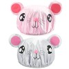 G2PLUS 2PCS Bonnets de Douche,Enfant Bonnet Chapeau De Douche Douche Étanche Cap Bonnets de Bain Réutilisables Convient aux S