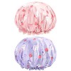 G2PLUS 2PCS Bonnets de Douche,Enfant Bonnet Chapeau De Douche Douche Étanche Cap Bonnets de Bain Réutilisables Convient aux S