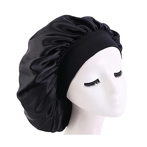 bonnet cheveux,bonnet satin cheveux,Bonnet Soie Cheveux Nuit,Bonnet Satin Élastique Cheveux Protection,Élastique Bonnets de N