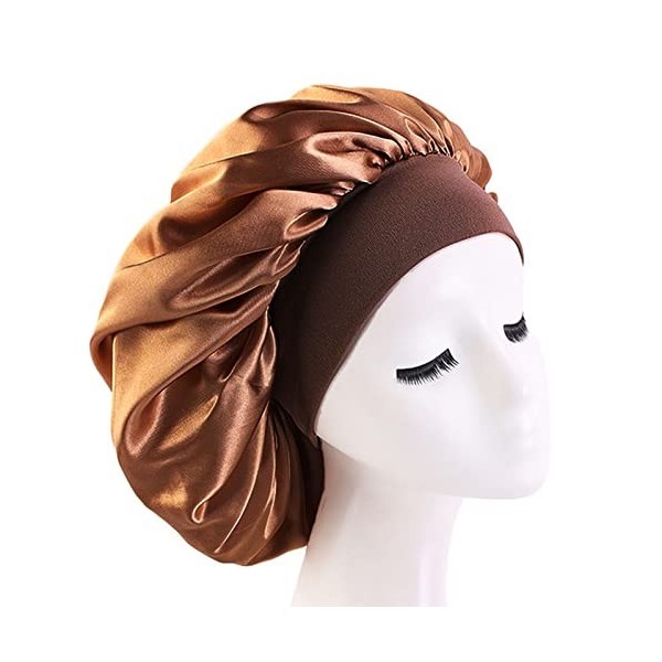 bonnet cheveux,bonnet satin cheveux,Bonnet Soie Cheveux Nuit,Bonnet Satin Élastique Cheveux Protection,Élastique Bonnets de N