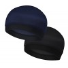 Molain Lot de 2 bonnets ondulés soyeux pour homme - Bonnets de compression, Noir/bleu foncé., M