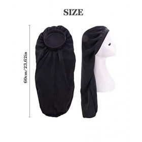 1 Pack Satin Nightcap Extra Long Réutilisable Élastique Nightcap Hair Care Femmes Pour Cheveux Longs Bouclés