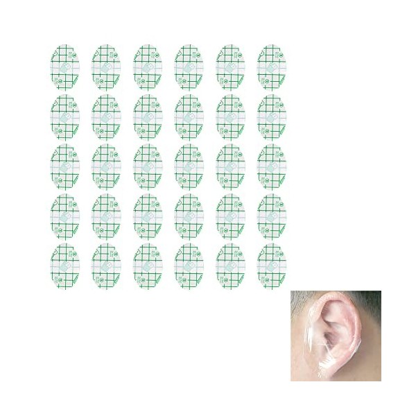 Autocollant Oreille Etanche, Protege Oreille Autocollant, Protection Étanche Oreille, Cache-Oreilles Transparents Jetables, C