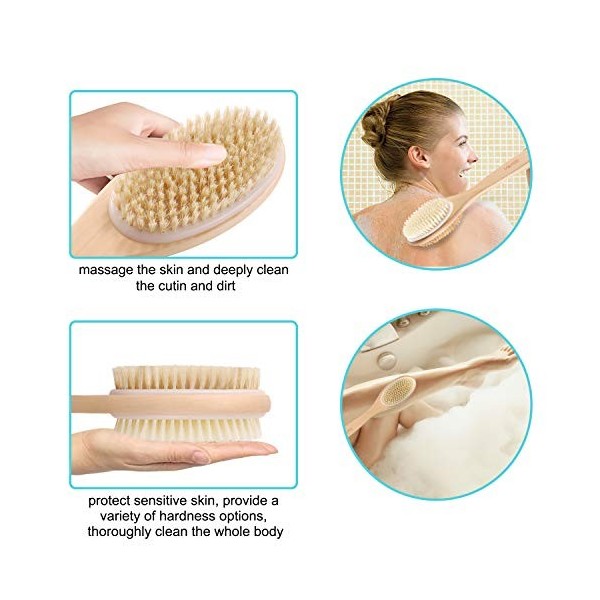 Vantic Brosse pour Corps Humide Beige, 17 inches long, 1 Unité