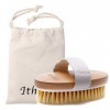 Ithyes Brosse pour le corps La brosse exfoliante La brosse de bain à poils naturels pour éliminer les toxines cellulites de l