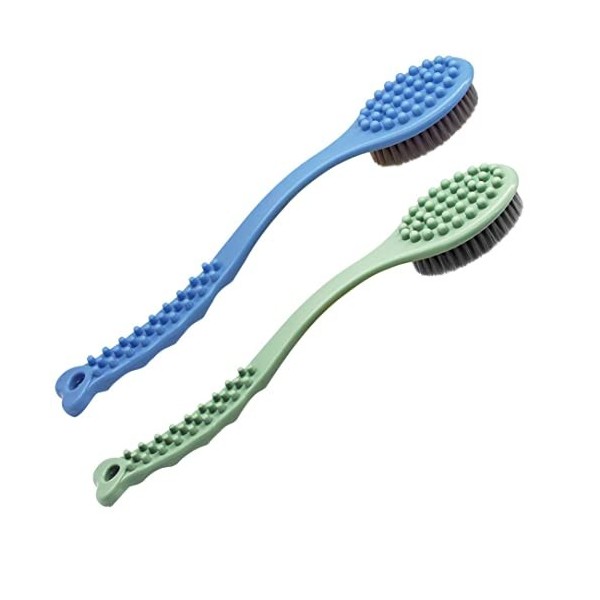 QiCheng&LYS brosse de bain à manche long - brosse de massage corporelle douce et confortable, peut nettoyer le dos dans toute