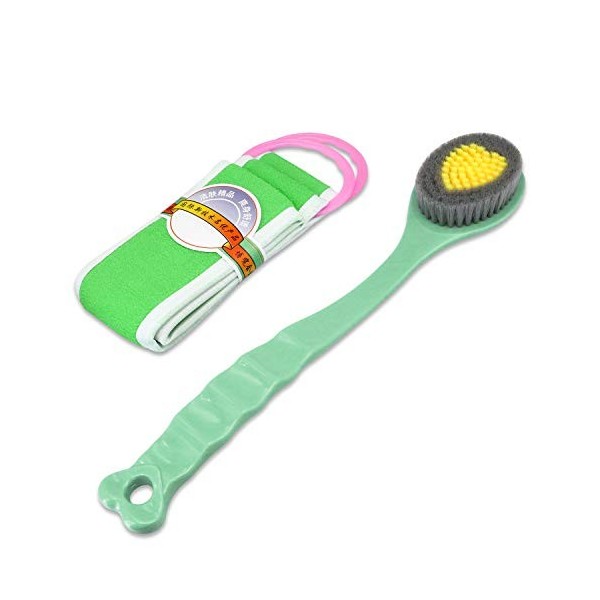 QiCheng&LYS brosse de bain à manche long - brosse de massage corporelle douce et confortable, peut nettoyer le dos dans toute