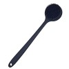 DNC Brosse à dos pour douche en silicone souple avec long manche, sans BPA, hypoallergénique noir 