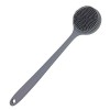 DNC Brosse à dos pour douche en silicone souple avec long manche, sans BPA, hypoallergénique noir 