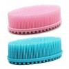 DNC Lot de 2 brosses exfoliantes en silicone pour le corps de douche