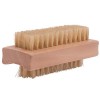 PARSA Beauty Brosse à ongles double face en bois de bambou certifié FSC® avec boucle pratique pour salle de bain, toilettes, 