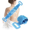 PARENCE - Brosse de Bain Double Face en Silicone pour le Coprs/Double Poignées, Extensible, Exfolient, Nettoyage en Profondeu