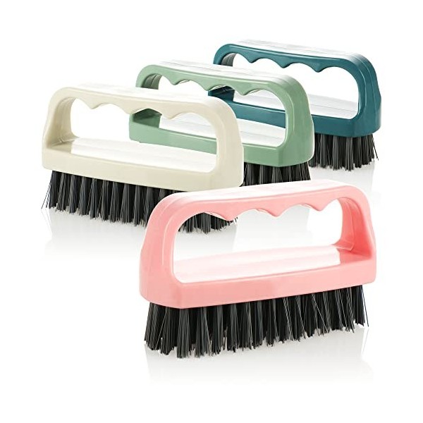 com-four® 4X Brosse à Main - Brosse à Ongles en Plastique - Brosse à Main Double Face - Brosse Ongles - Brosse d Lavage