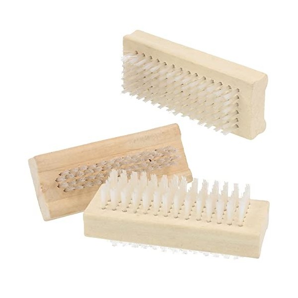 com-four® 4X Brosse à Main - Brosse à Ongles en Plastique - Brosse à Main Double Face - Brosse Ongles - Brosse d Lavage