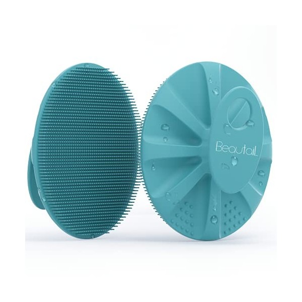 BEAUTAIL Brosse pour le corps en silicone, Pour la douche et le bain, Poils doux, Gommage doux, Pour Femme Homme Bébé Peau Se