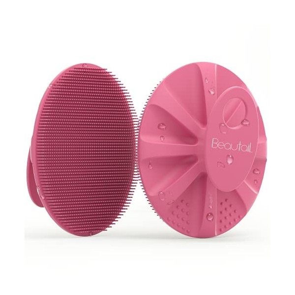 BEAUTAIL Brosse pour le corps en silicone, Pour la douche et le bain, Poils doux, Gommage doux, Pour Femme Homme Bébé Peau Se