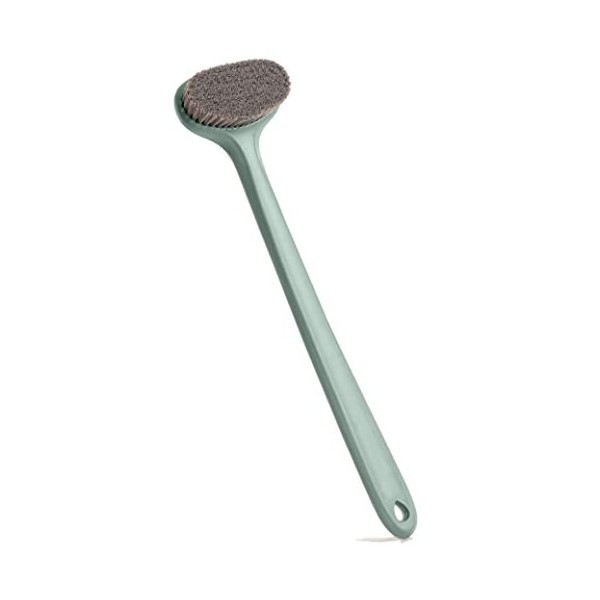 Surlees 2.0 Plus Brosse Dos Douche Long Manche, Brosse Douche pour le Dos, Brosse de Bain, Brosse pour le Corps Bleu émail, 