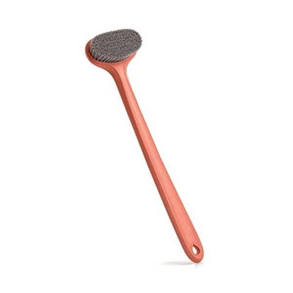 Surlees 2.0 Plus Brosse Dos Douche Long Manche, Brosse Douche pour le Dos, Brosse de Bain, Brosse pour le Corps Bleu émail, 