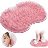 Tapis de massage antidérapant en silicone - Nettoyeur de dos - Avec ventouses antidérapantes - Appareil de massage exfoliant 